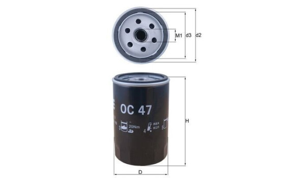 Oljefilter OC 47 Mahle, bild 4