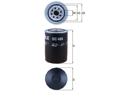 Oljefilter OC 486 Mahle, bild 2