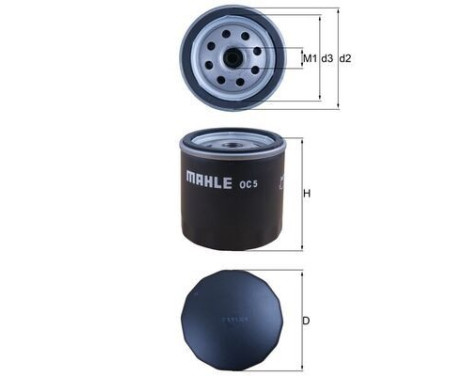 Oljefilter OC 5 Mahle, bild 3