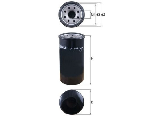 Oljefilter OC 584 Mahle, bild 2