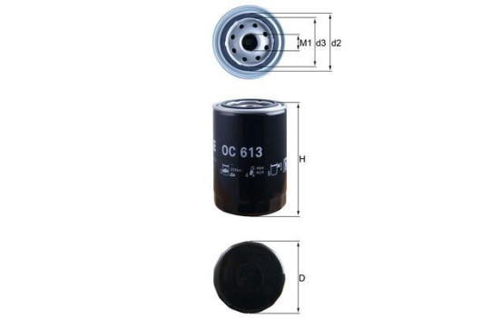 Oljefilter OC 613 Mahle, bild 2