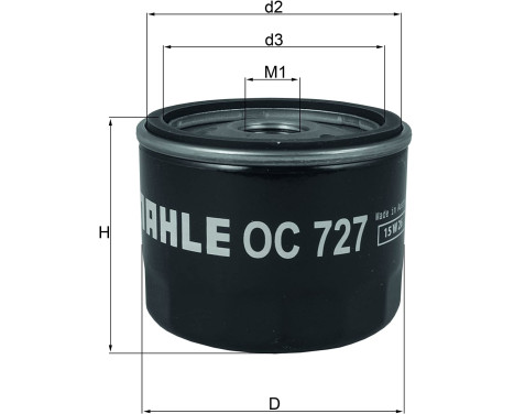 Oljefilter OC 727 Mahle