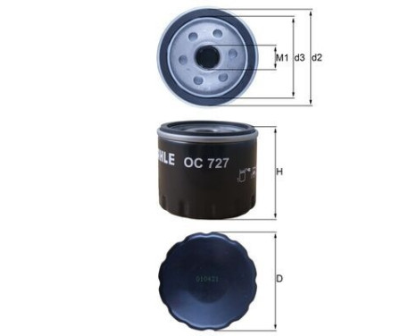 Oljefilter OC 727 Mahle, bild 2