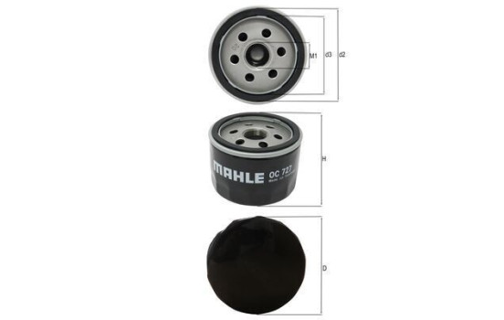 Oljefilter OC 727 Mahle, bild 2
