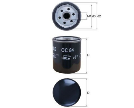 Oljefilter OC 84 Mahle, bild 4