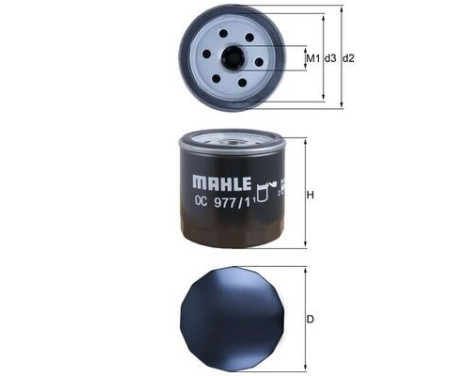 Oljefilter OC 977/1 Mahle, bild 3
