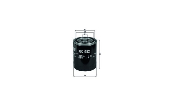 Oljefilter OC 982 Mahle, bild 2