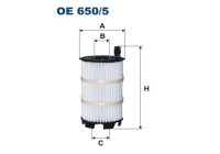 Oljefilter OE 650/5 Filtron