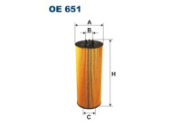 Oljefilter OE 651 Filtron