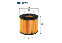 Oljefilter OE 671 Filtron