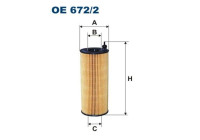 Oljefilter OE 672/2 Filtron