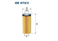 Oljefilter OE 672/3 Filtron