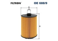 Oljefilter OE 688/9 Filtron