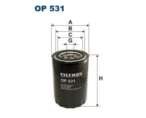 Oljefilter OP 531 Filtron