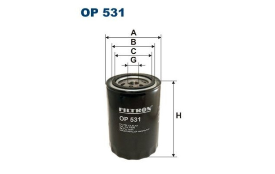 Oljefilter OP 531 Filtron