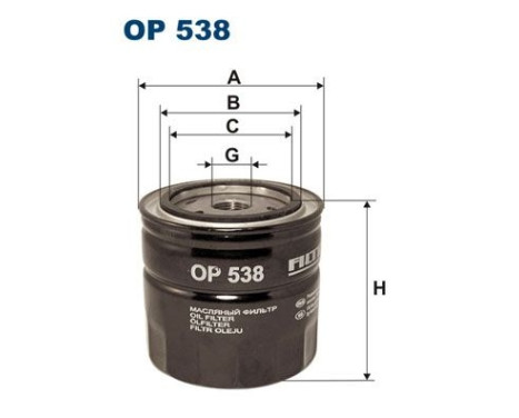 Oljefilter OP 538 Filtron