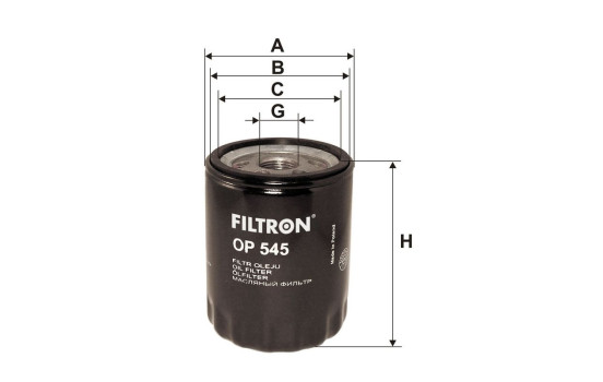 Oljefilter OP 545 Filtron, bild 2