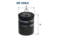 Oljefilter OP 558/2 Filtron