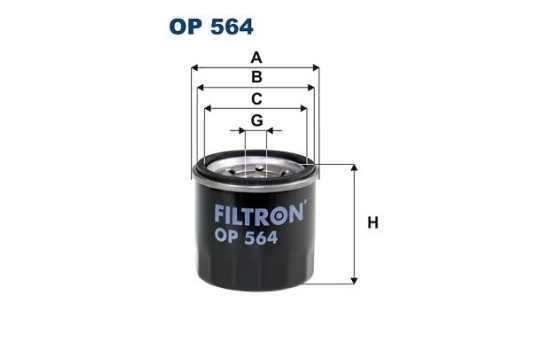 Oljefilter OP 564 Filtron