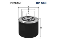 Oljefilter OP 569 Filtron