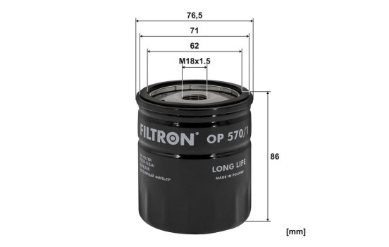 Oljefilter OP 570/1 Filtron, bild 3