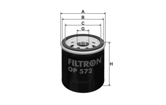 Oljefilter OP 572 Filtron, bild 2