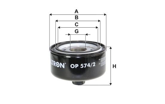 Oljefilter OP 574/2 Filtron, bild 2