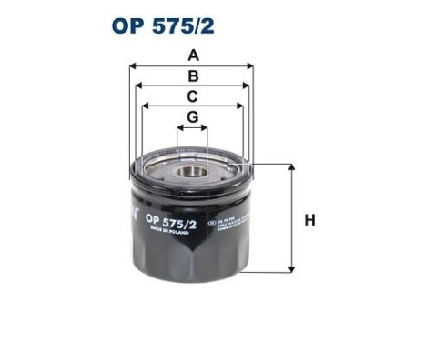 Oljefilter OP 575/2 Filtron