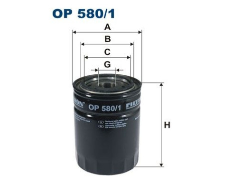 Oljefilter OP 580/1 Filtron