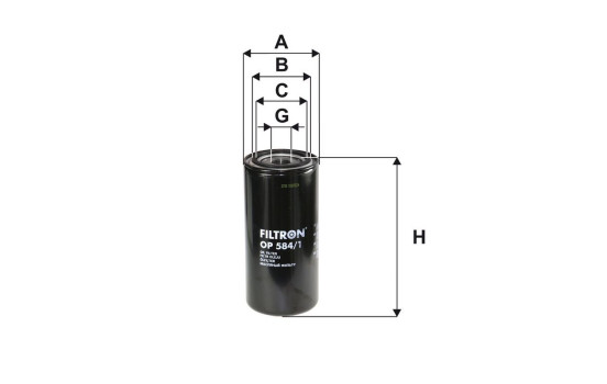 Oljefilter OP 584/1 Filtron, bild 2