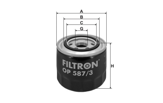 Oljefilter OP 587/3 Filtron, bild 2
