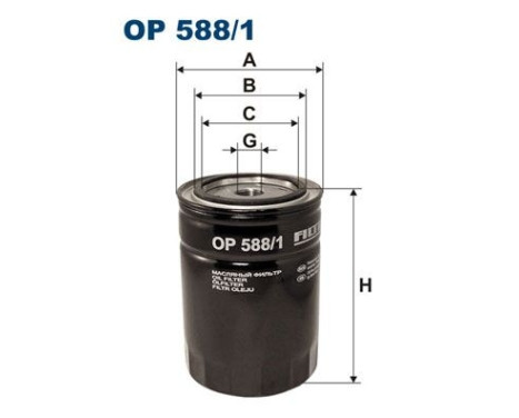 Oljefilter OP 588/1 Filtron