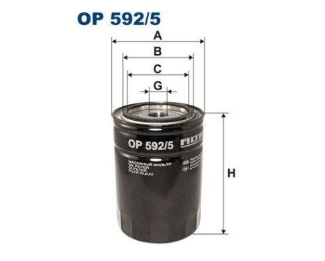 Oljefilter OP 592/5 Filtron