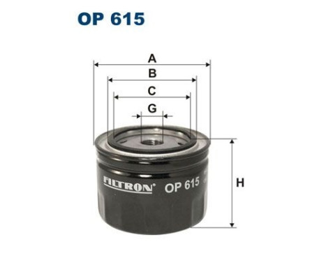 Oljefilter OP 615 Filtron