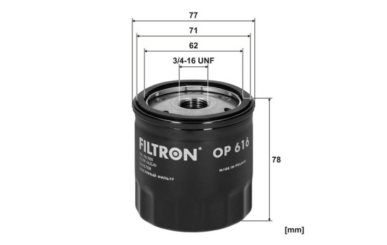 Oljefilter OP 616 Filtron, bild 3