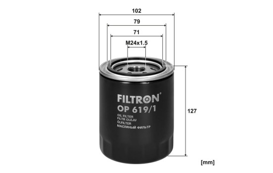 Oljefilter OP 619/1 Filtron, bild 2