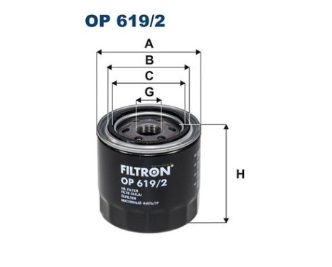 Oljefilter OP 619/2 Filtron