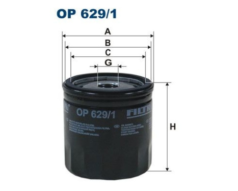 Oljefilter OP 629/1 Filtron