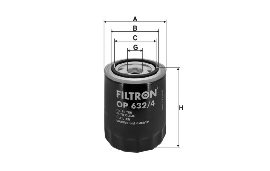 Oljefilter OP 632/4 Filtron, bild 2
