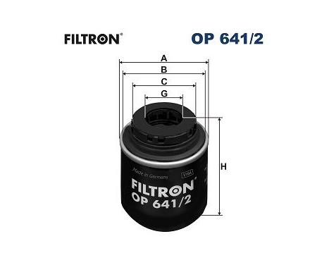 Oljefilter OP 641/2 Filtron