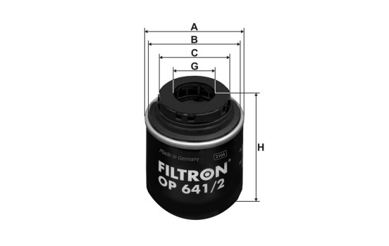 Oljefilter OP 641/2 Filtron, bild 2