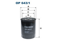 Oljefilter OP 643/1 Filtron