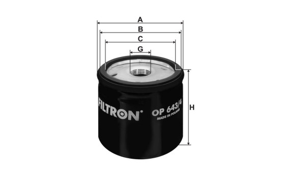 Oljefilter OP 643/4 Filtron, bild 2