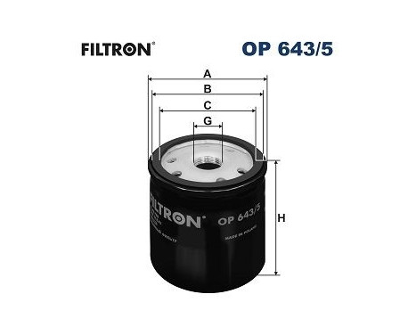 Oljefilter OP 643/5 Filtron