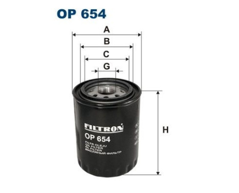 Oljefilter OP 654 Filtron