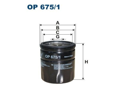 Oljefilter OP 675/1 Filtron