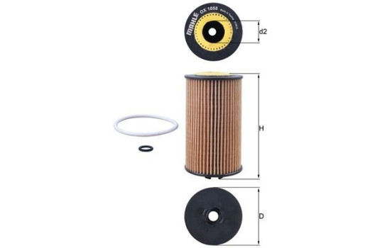 Oljefilter OX 1058D Mahle, bild 2
