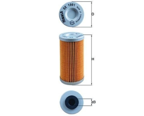 Oljefilter OX 1091 Mahle, bild 2
