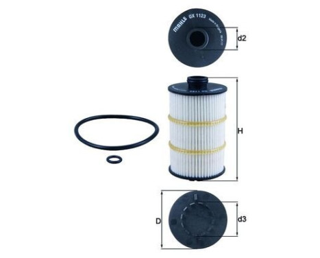 Oljefilter OX 1123D Mahle, bild 2