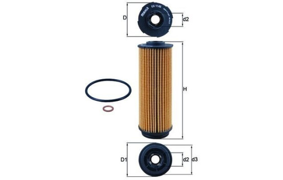 Oljefilter OX 1146D Mahle